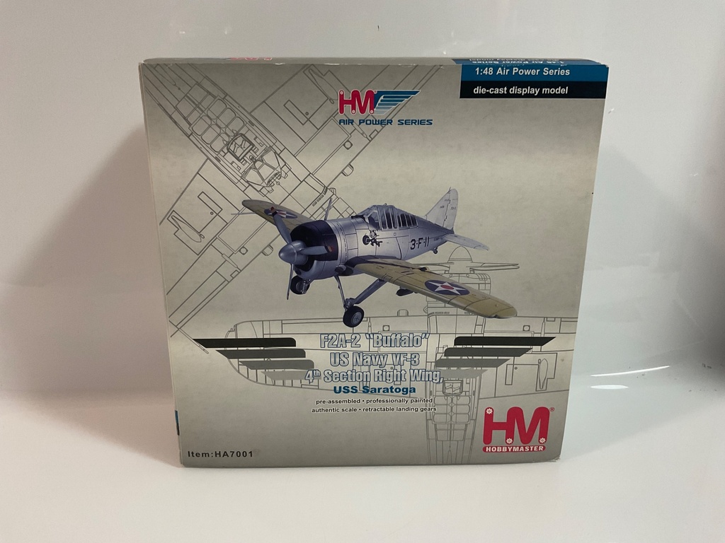 [111984.] 1/48 HOBBY MASTER F2A-2 “BUFFALO” US NAVY VF-3 USS SARATOGA 