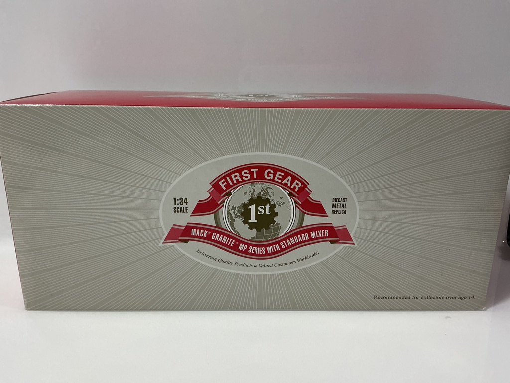 1/34 FIRST GEAR MACK GRANITE WITH MIXER ST MARY’S CBM 19-3810