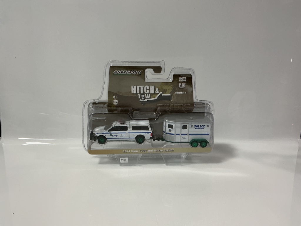 1:64 GREENLIGHT NYPD 2014  RAM & HORSE TRAILER CHASE