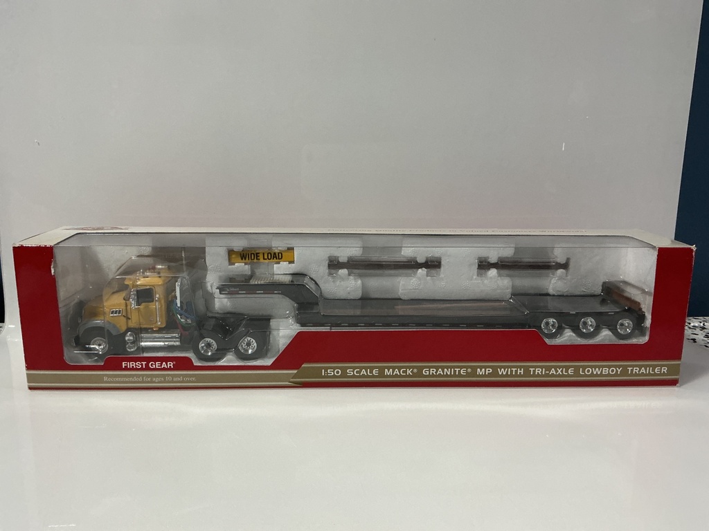 1:50 FIRST GEAR MACK GRANITE WITH LOWBOY YELLOW