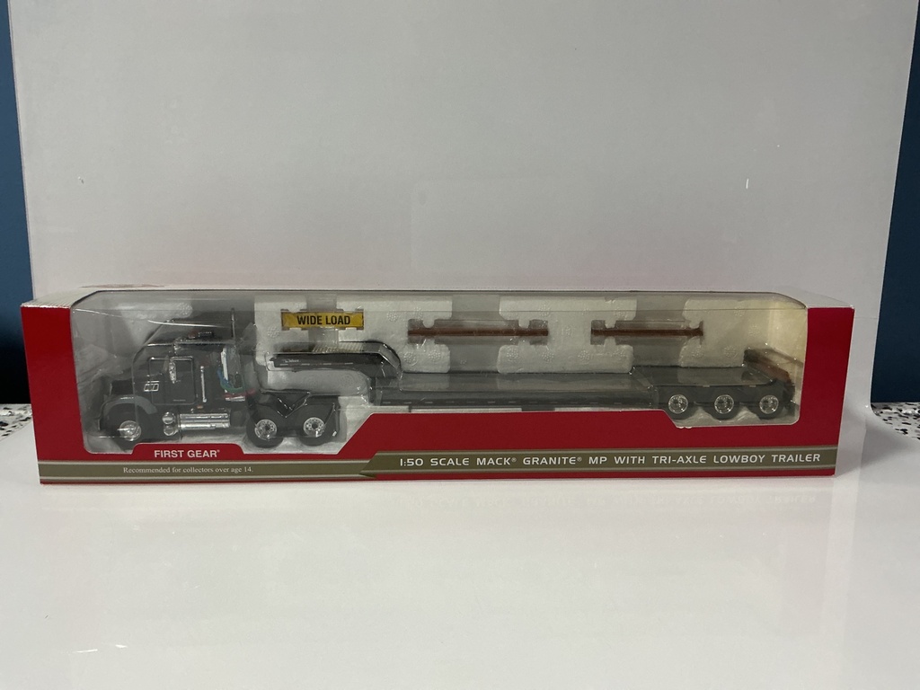 1:50 FIRST GEAR MACK GRANITE WITH LOWBOY IN BLACK