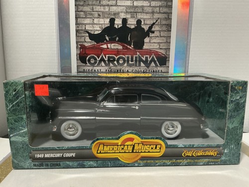 1:18 ERTL AMERICAN MUSCLE 1949 MERCURY COUPE BLACK ON GREY