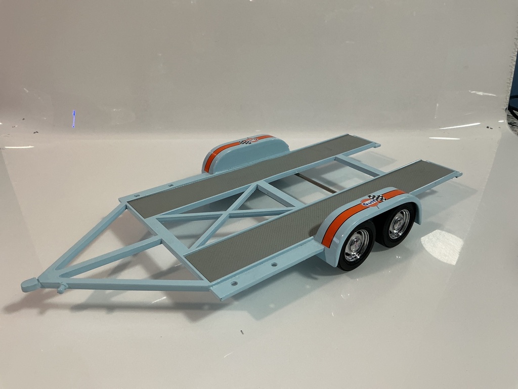 [119145.] 1/18 GMP GULF TRAILER DUAL AXLE [MISSING RAMPS]