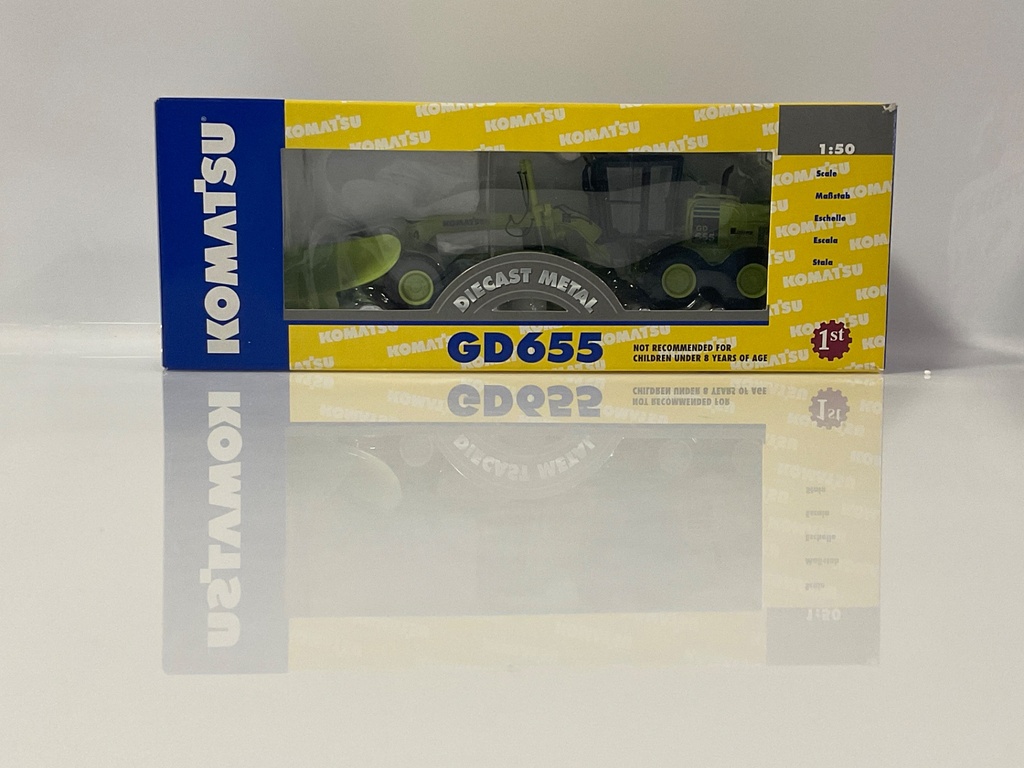1/50 FIRST GEAR KOMATSU AIRPORT MUNICIPAL SERVICES MOTORGRADER GD655