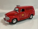 1/18 MIRA CHEVROLET PANEL TRUCK 1950 RED ON BLACK B.F.D. 