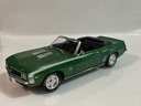 1/18 ERTL 1969 CHEVROLET CAMARO GREEN ON BLACK 