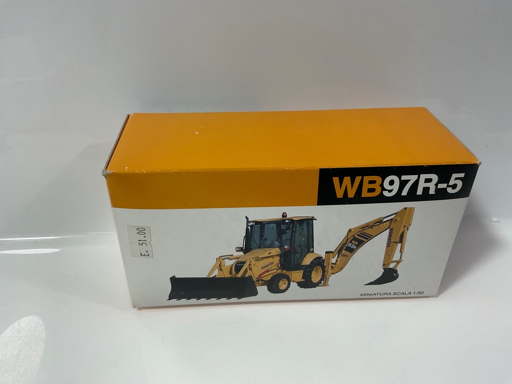 1/50 OLD CARS WB97R-5 KOMATSU TRACTOR LOADER BACKHOE DISCONTINUED 🇮🇹 