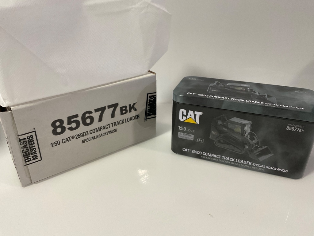 [118982.] 1/59 DIE CAST MASTERS CAT 259D3 COMPACT TRACK LOADER SPECIAL BLACK FINISH  85677BK