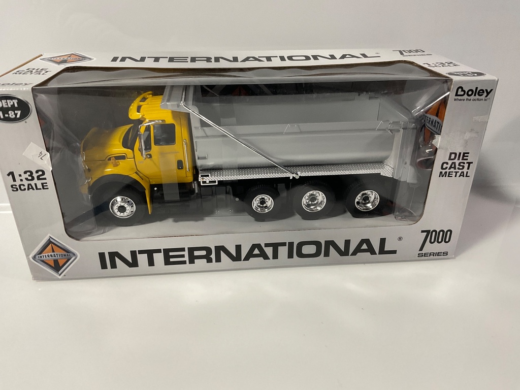 [118986.] 1/34 BOLEY INTERNATIONAL 7000 SERIES DUMP TRUCK YELLOW 