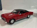1/18 ERTL 1967 CHEVROLET CHEVELLE RED / BLACK ON BLACK