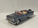 1/18 ERTL 1955 CHEVROLET BEL AIR SILVER ON RED/CREAM MISSING DOOR HANDLE