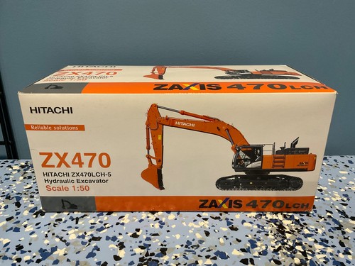[115502.] 1/50 TMC SCALEMODELS HITACHI ZX 470 LCH HYDRAULIC EXCAVATOR  ZAXIS W/ SHEARS