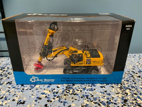 [115517.] 1/50 FIRST GEAR KOMATSU PC360LC-11  WITH  BAYSHORE DH60 DRILL AND AUGER