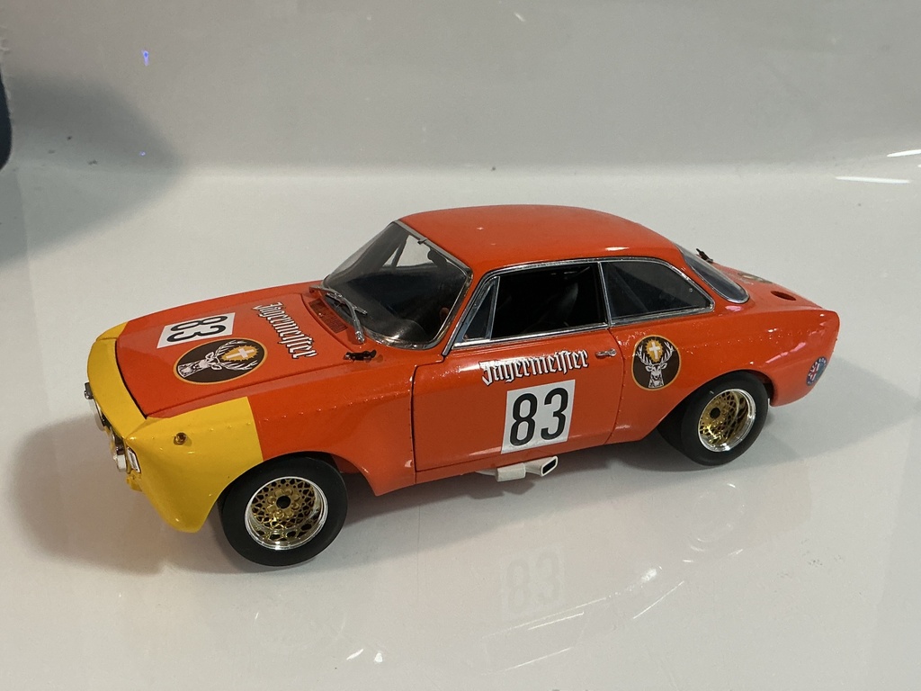 [119750.] 1/18 MINICHAMPS ALFA ROMEO GTA 1300 JUNIOR ORANGE ON BLACK