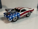 1/18 MUSCLE MACHINES 1969 DODGE CHARGER USA EDITION RED WHITE BLUE