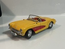 1/18 BURAGO 1957 CHEVY CORVETTE YELLOW ON RED